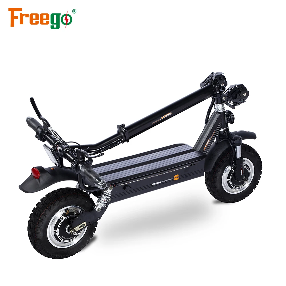 Freego 2023 New Design Scooter Electric Adult Dual Motor Suspension Foldable Powerful 48V 1000W Electric Scooters