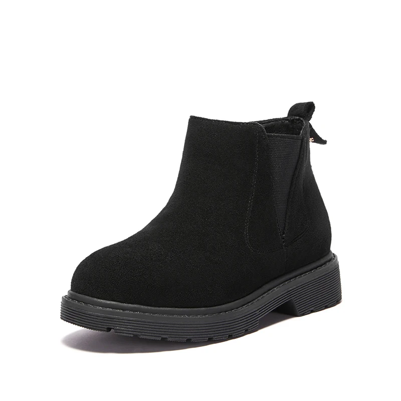 
2019 winter PU leather sleeve simier waterproof pink baby girl kids ankle snow boots 