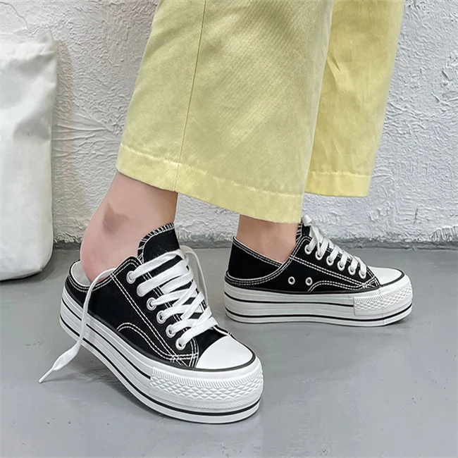 2021 Fall New Cream sneakers Ladies Korean Version Of The wall Bottom A Stirrup Students  running teni Sports sepatu casual shoe