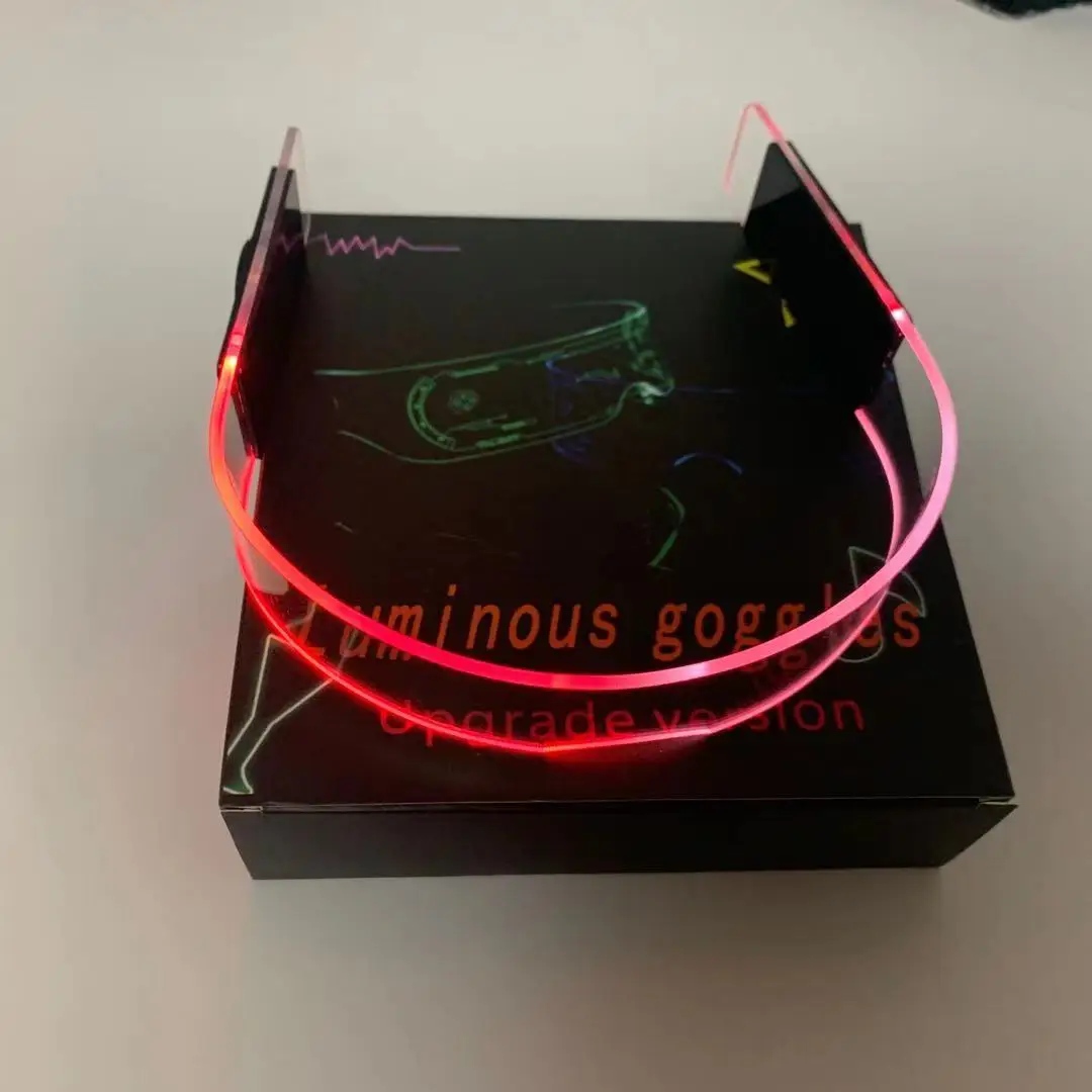 Customized Popular Electronic Night Visor Glasses Luminous Glasses Props Party Festival Decorations EDC Las Vegas