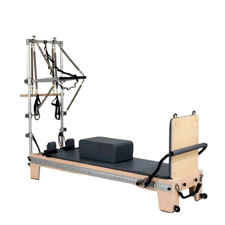 Maple Pilates Machine Body Building Pilates Bed With Half Tower  Pilates Reformer With Full Track