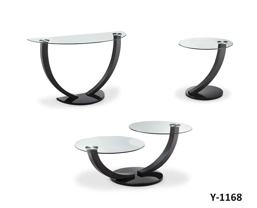 Rotating Contemporary Metal Base Light Clear Glass Rotatable Convertible Extendable Center Coffee Table