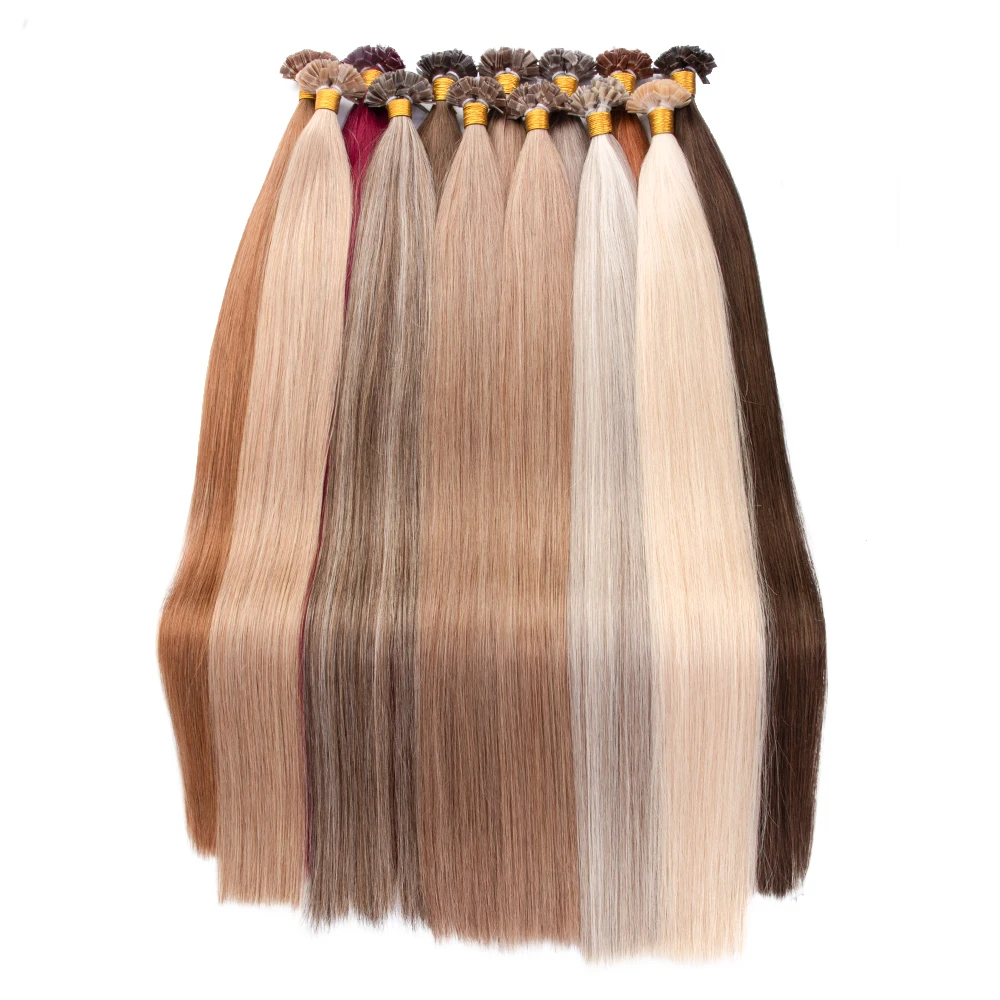 Top Sale Remy Double Drawn Pre Bonded i Tip U Tip K Tip Hair Russian Keratin Hair Extensions Human Hair