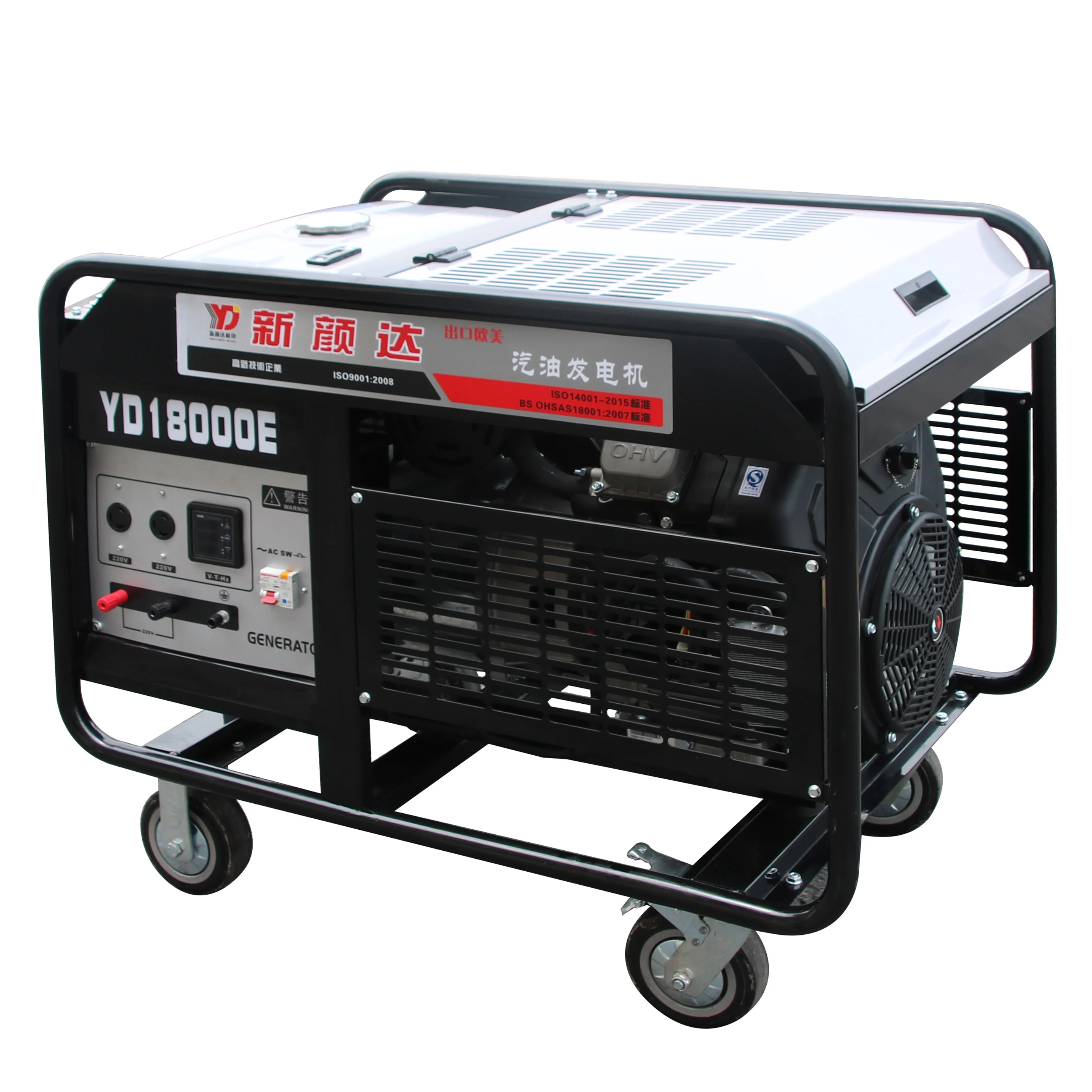 15kw gasoline generator genset 110v 220v 380v 400v single phase three phase rated power 15 kva generator