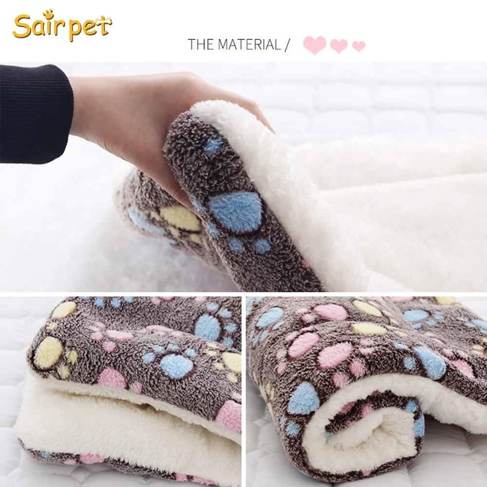 Sairpet Super Soft and Fluffy Premium Dog Blanket Pet Mat Cute Flannel Fleece Throw for Puppy Dog Cat Multi Color