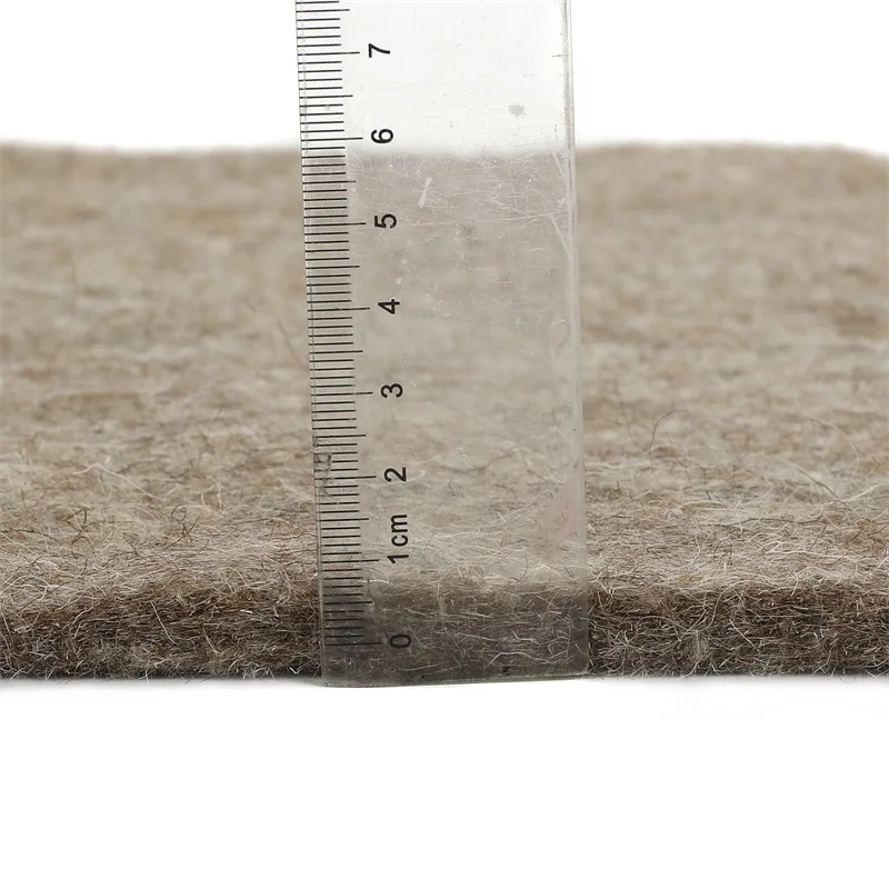 Custom 10mm 15mm 25mm Thick Industrial Felt 100% Natural Wool