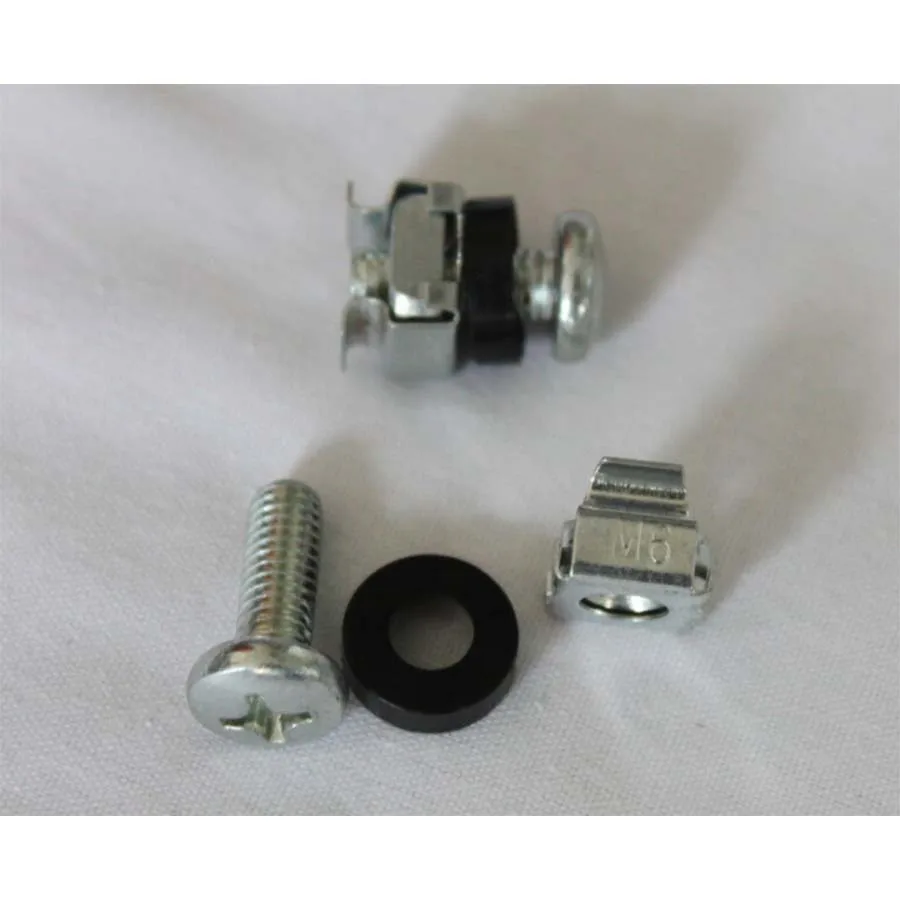 Used in Network Rack,white zinc plated M6 Caged Screws Nuts
