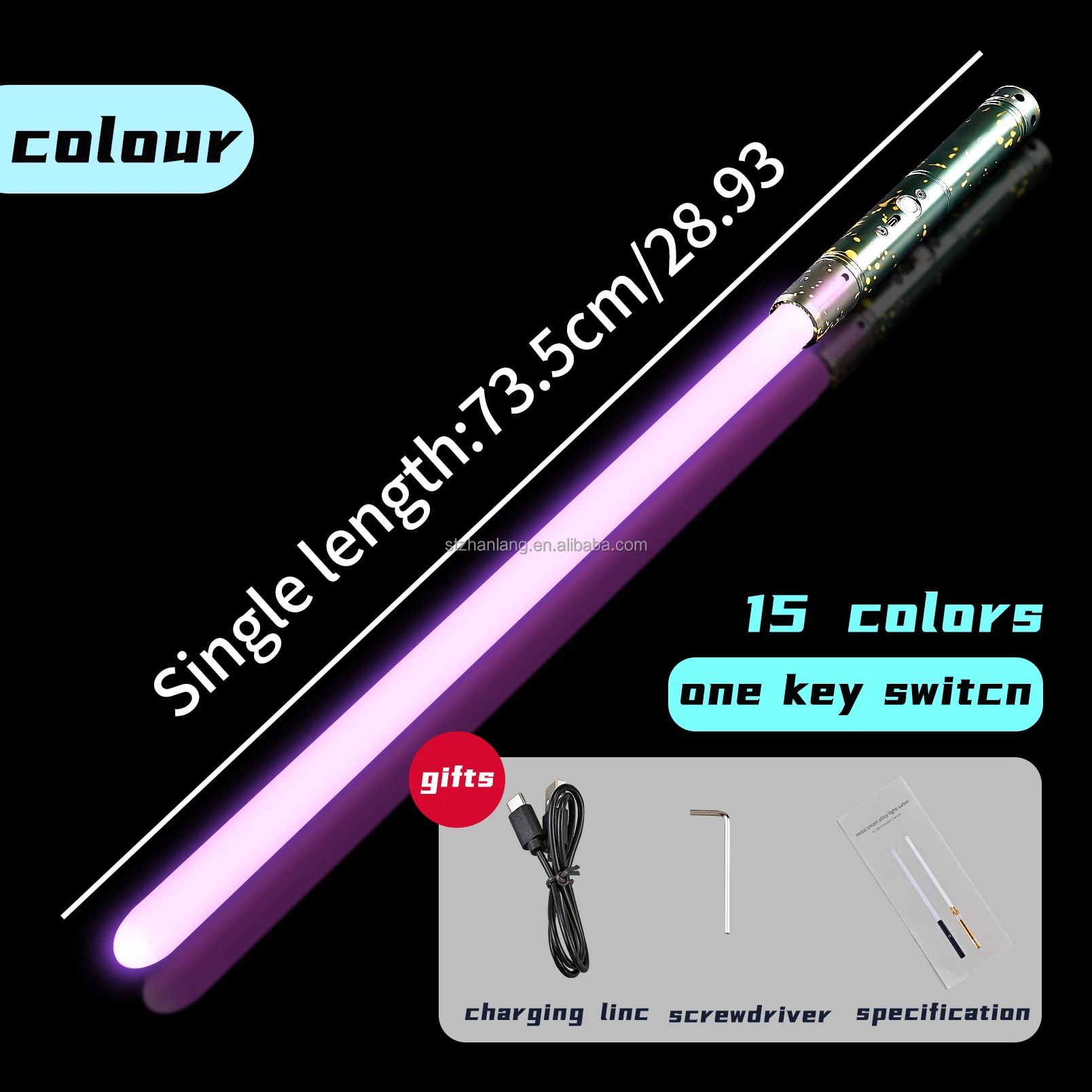 Warwolf 1pc EGW11-1 Wholesale Anakin Lightsaber RGB 15 Colors Metal LGT Lightsaber