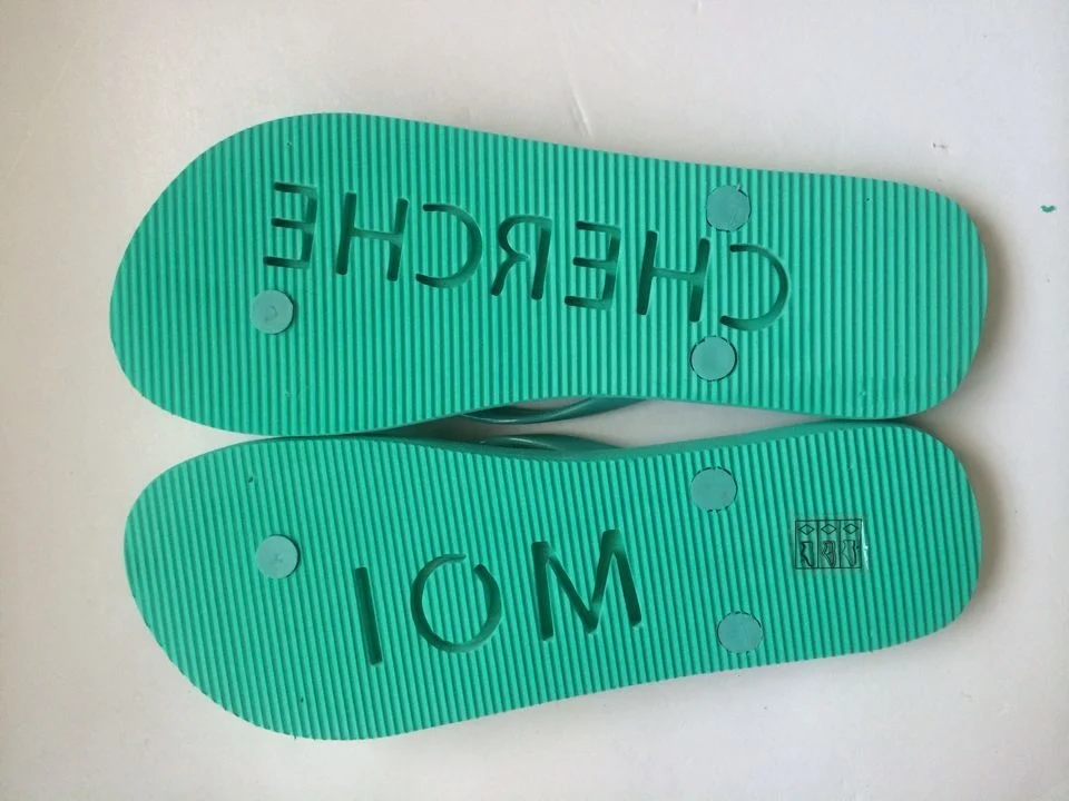 debossed beach sand printed flip flops eva, custom debossed flip flops eva, eva custom logo sand imprinted flip flops