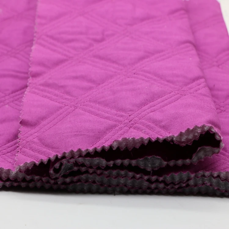 Explosive Models Windproof 100% Cotton 3 line Square Diamond Quilted Fabric for Puffy Makeup Bag