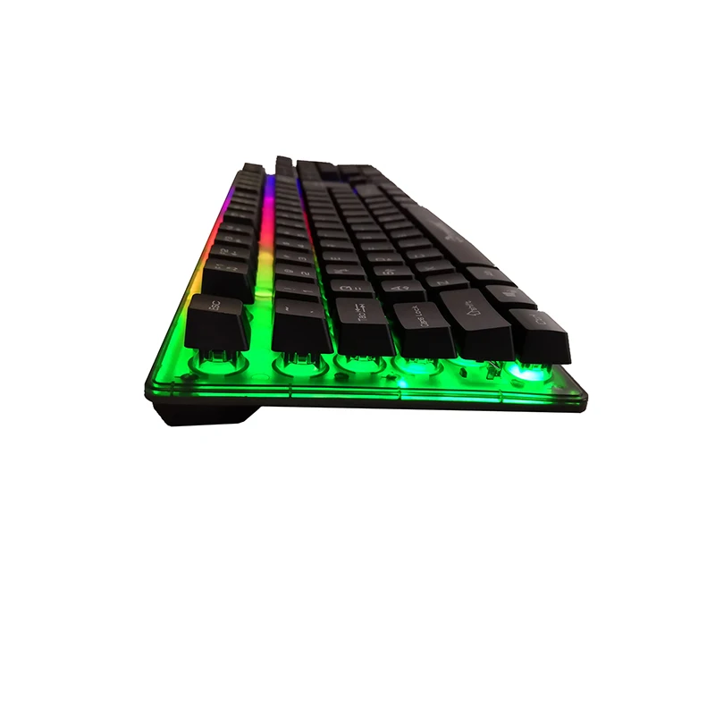 Professional produce new USB wired multimedia Metal Gaming LED Backlight Laser Keyboard KBL-707U with FN+ keys