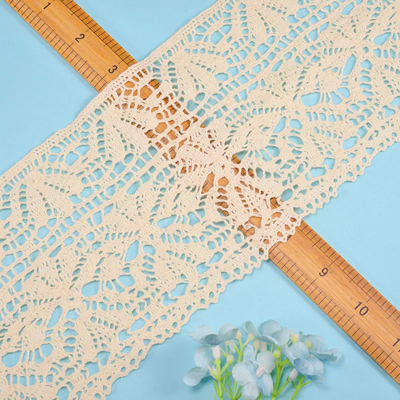 Wholesale Cotton Lace Crochet Ribbon Lace Width 12cm Lace Trim Edging Wedding 2023