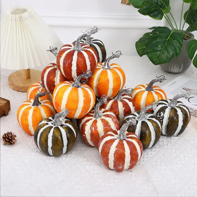 8.5cm artificial foam pumpkins for Halloween and Thanksgiving day decoration simulation pumpkin toys
