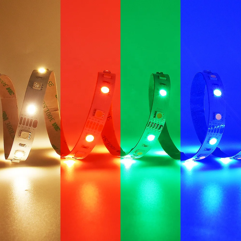 Светодиодные гибкие ленты 60 светодиодов на метр RGB светодиодные SMD5050 полосы света 12 В водонепроницаемые для украшения
