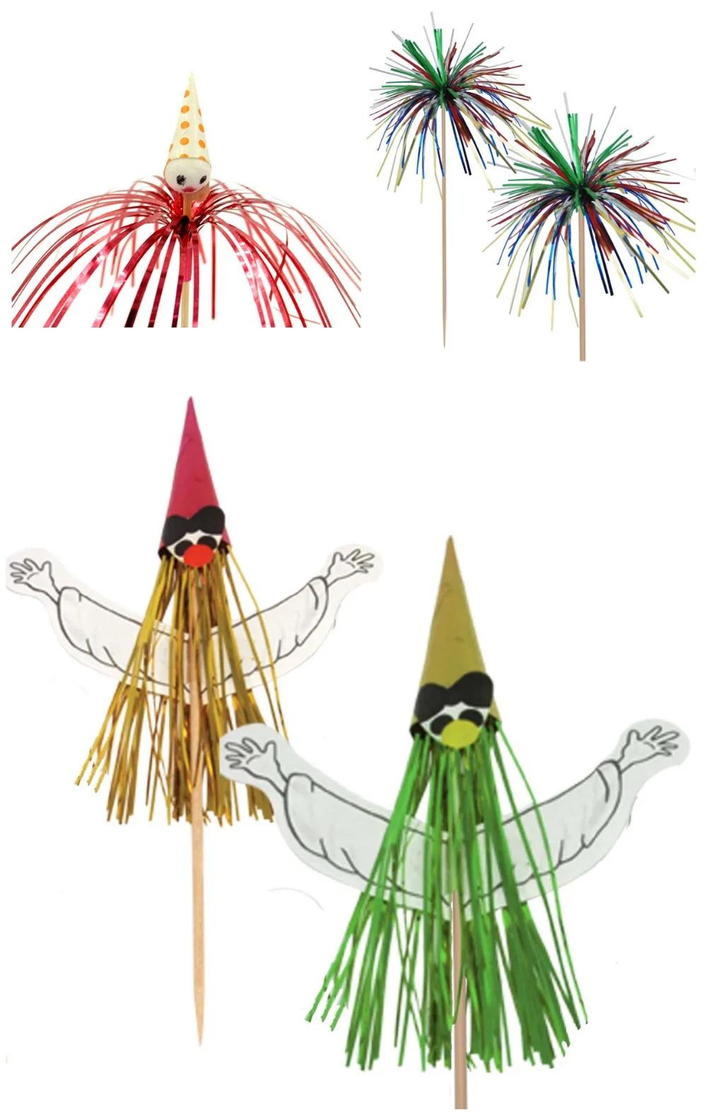 bamboo wood cocktail party picks Firework toothpick palm picks