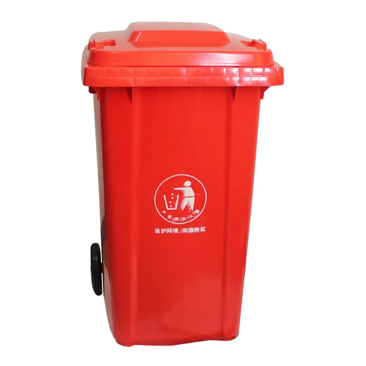 Factory sale durable 240 litre plastic dustbin container for outdoor garbage