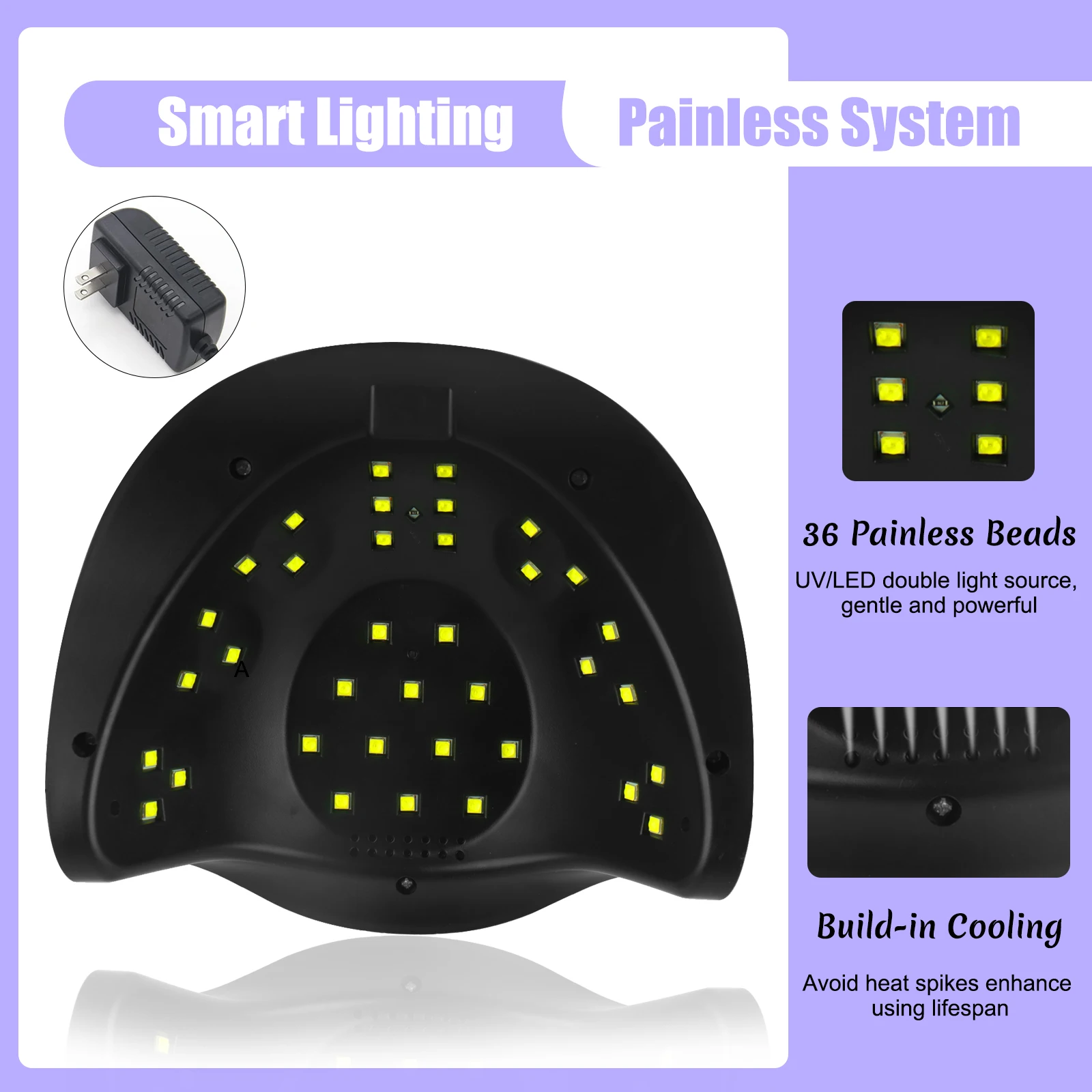 Kaphimer Nail Lamp Telety V8 Explosive Cartoon Decorative Nail Dryer Super Power Manicure Ultraviolet LED Lamp For Women