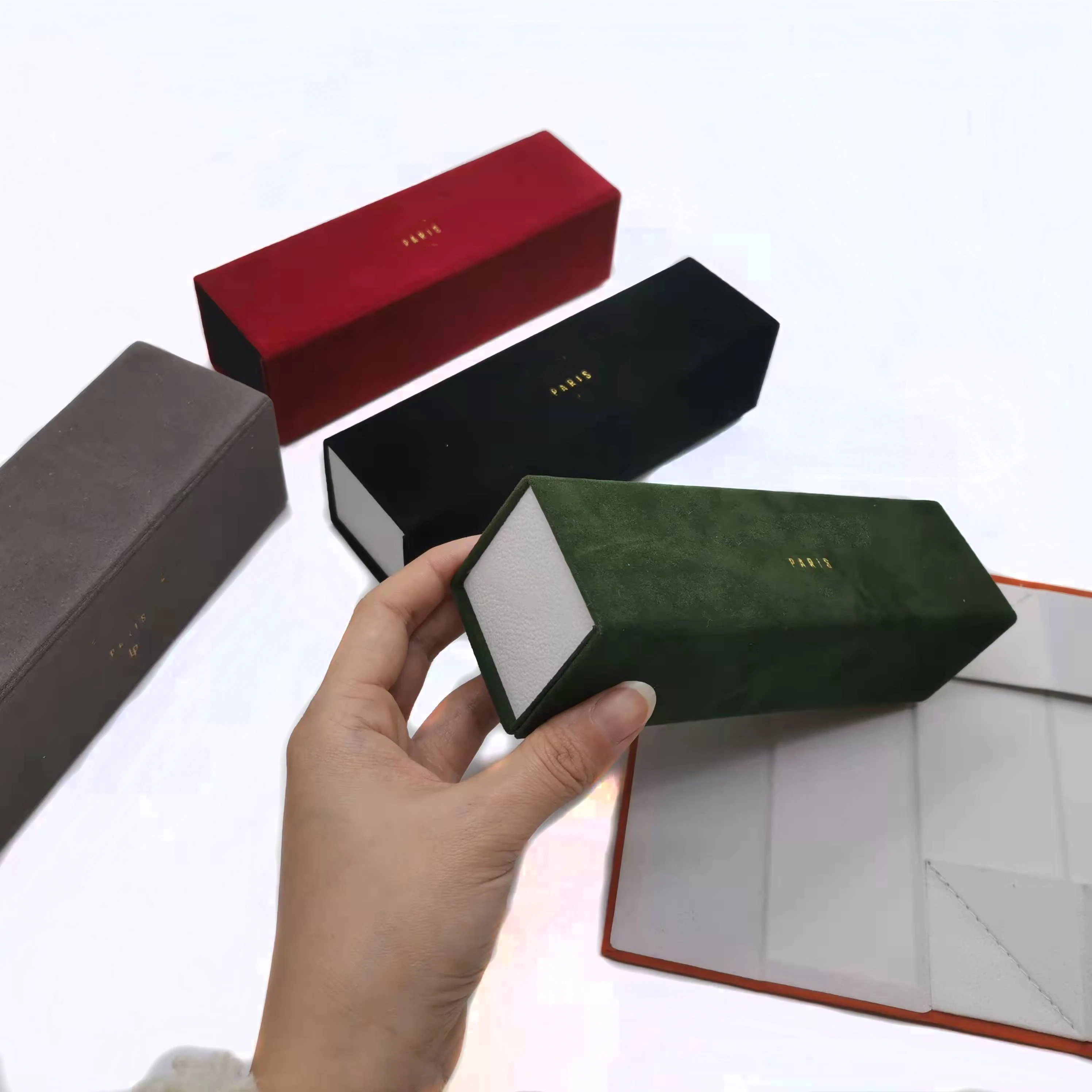 Складной прямоугольный футляр для очков ручной работы уникальные складные упаковочные коробки для солнцезащитных очков