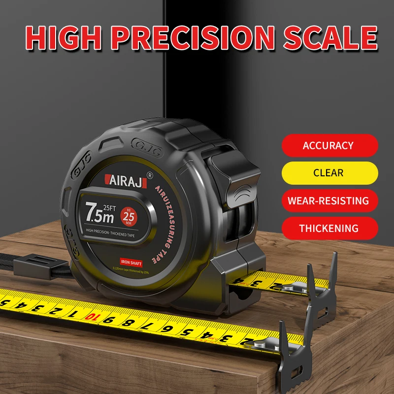 Tape measure 5 m 7.5 m 3 m high precision box ruler wear-resistant stainless steel ring ruler