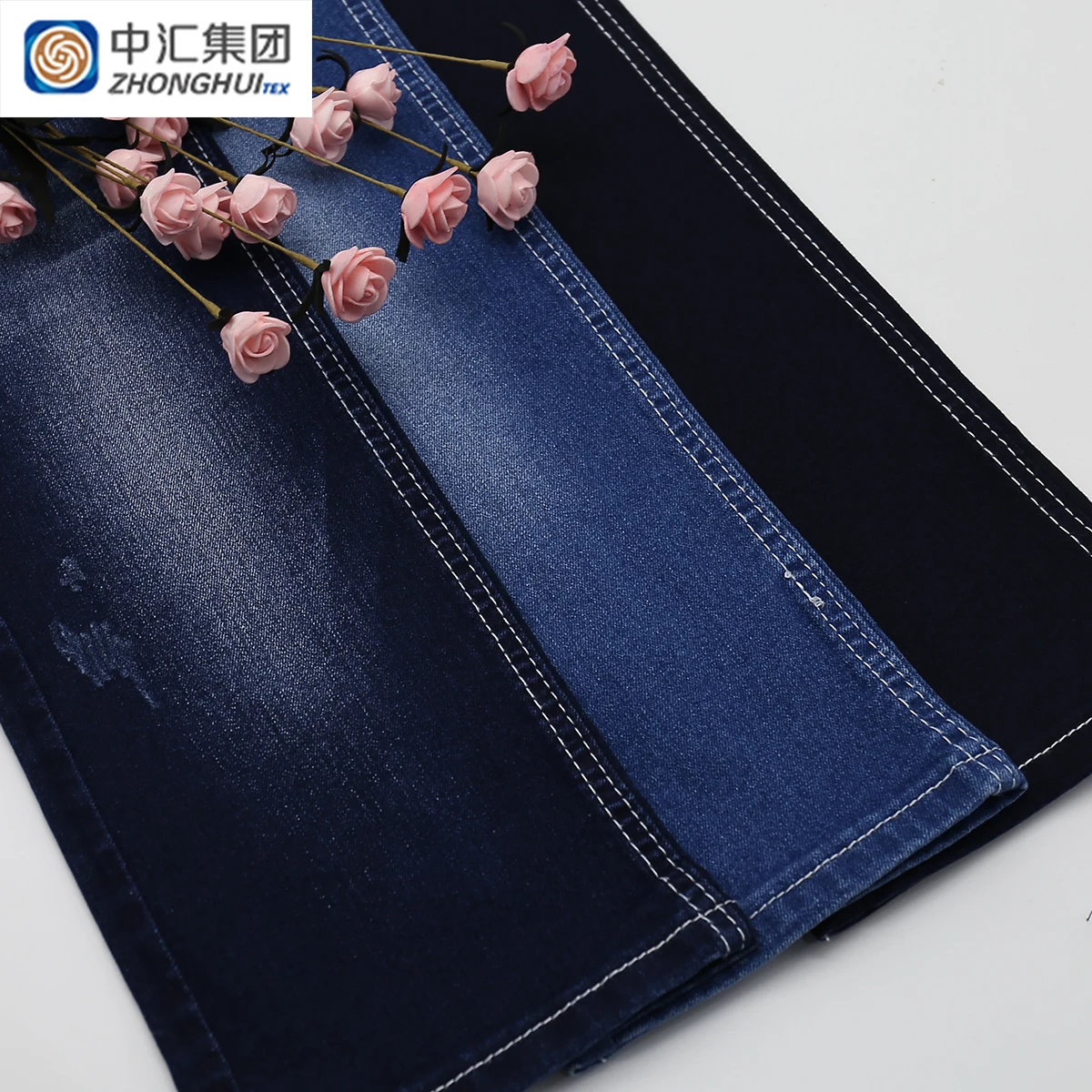 Zhonghui Promotional jeans fabric for spring winter design skinny women jeans fabric prices denim