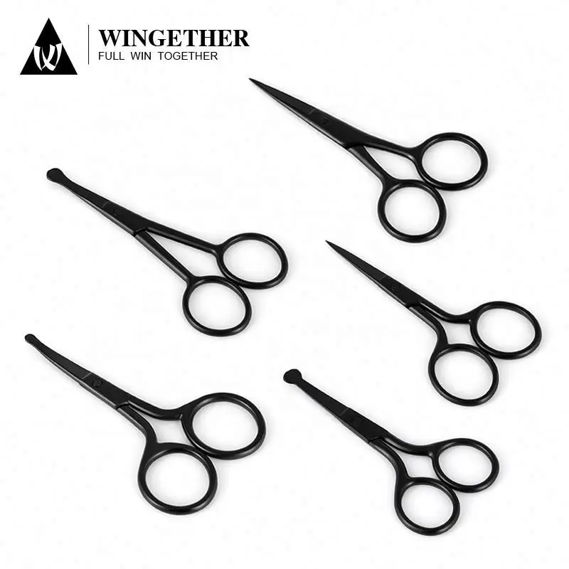 Wingether High Quality Wholesale Manicure Master Scissors Russian Manicure Scissors Litmus Black Scissors