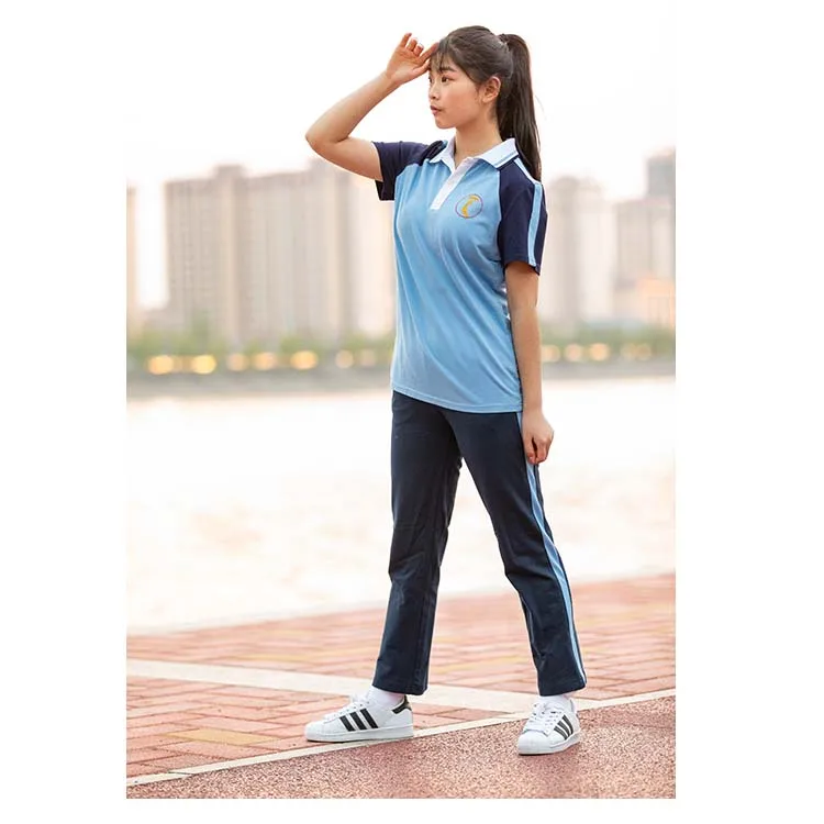 customized high school uniform sports Polo shirts  school uniform set for T shirt  Pants school uniform