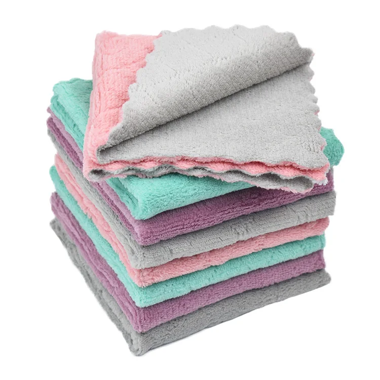 Распродажа разноцветные Тряпичные полотенца из микрофибры для кухни быстросохнущие