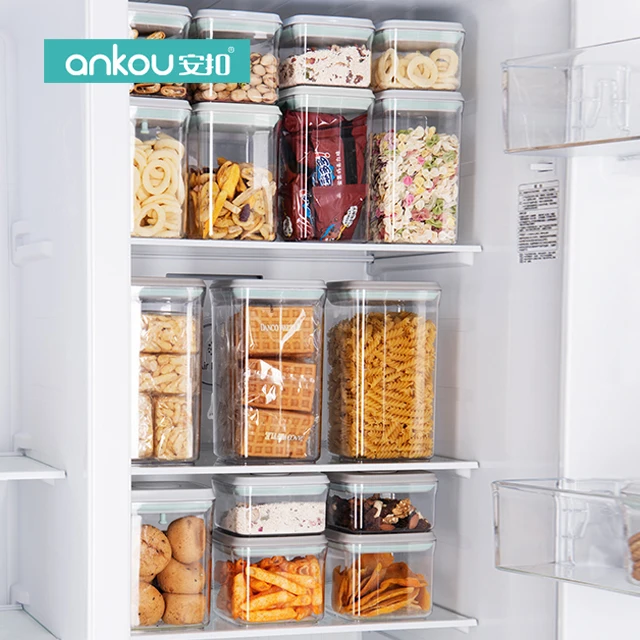 Storage Containers Kitchen Stackable Plastic Food Container Box Usable Lifting Food Contain Meal Prep Container