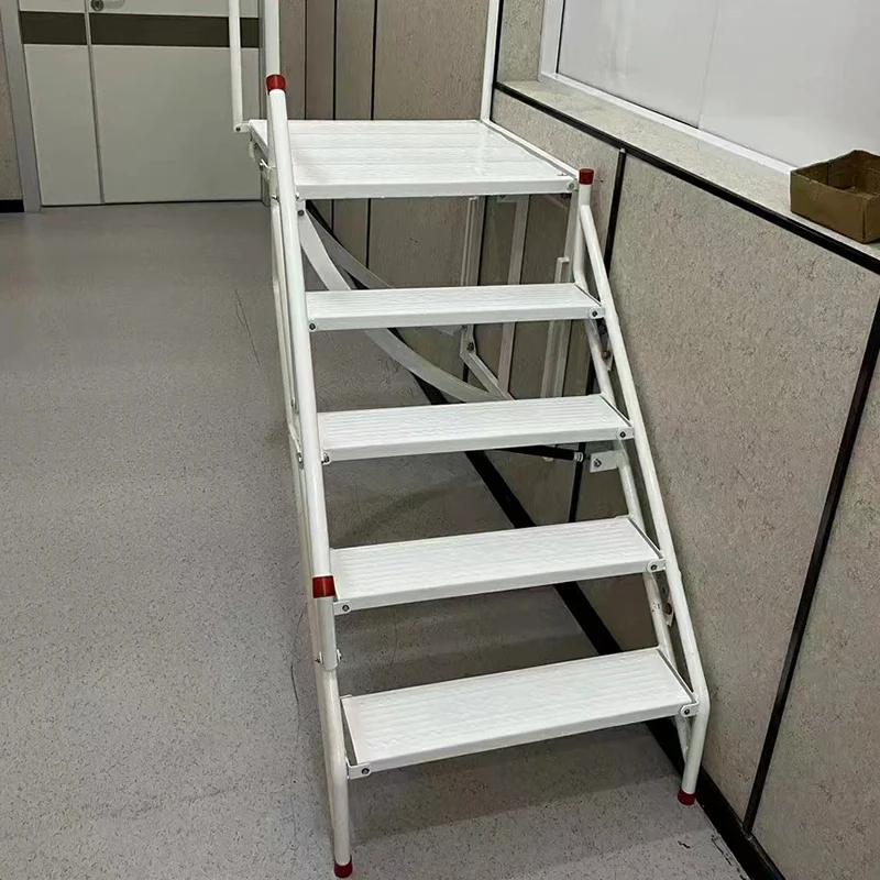 Best selling folding wooden staircase safe and stable attic foldable stair outdoor metal stair railing portable