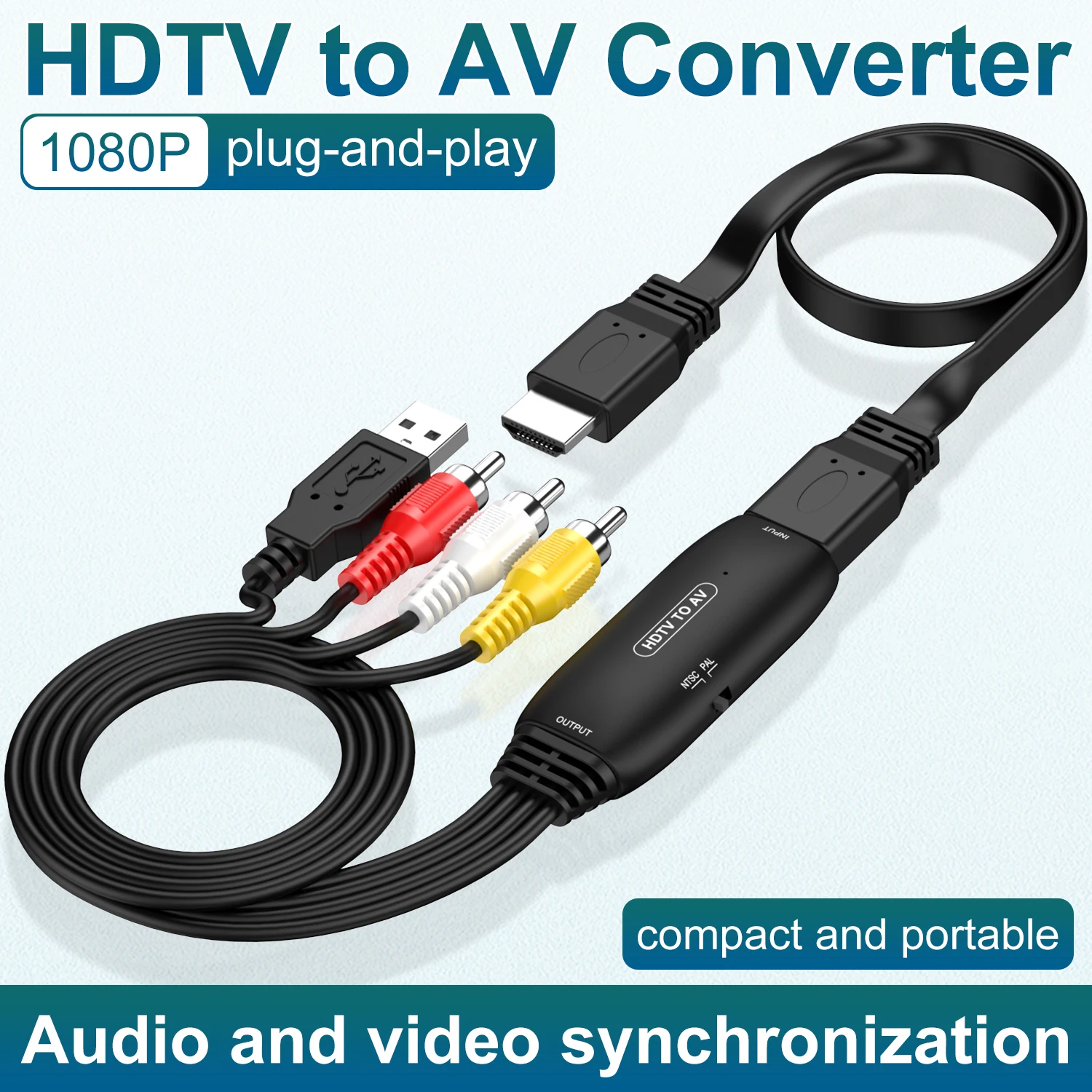 Top Selling Item For HDMI signal is converted to AV signal output hdml to av converter hdmi2av conversion cable