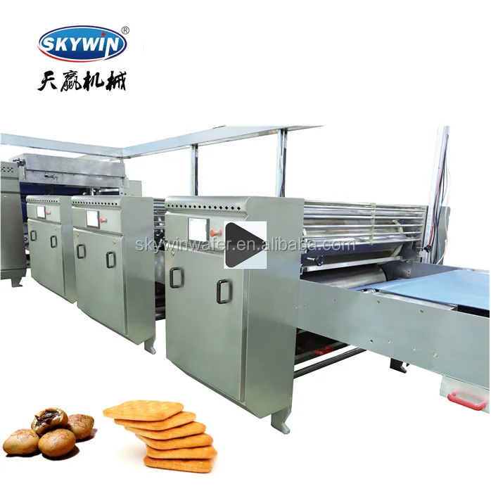 SKYWIN group cocoa biscuit Gas tunnel oven 400-1200mm bakery equipment bake biscuit cookie production line for food industry