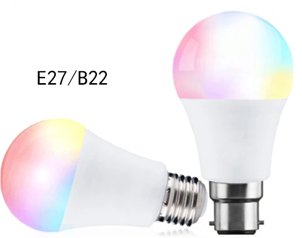 E27 B22 Smart LED Bulbs Lighting RGB Tuya App Wifi Control Home Dimmable Multi Color High Quality China Factory