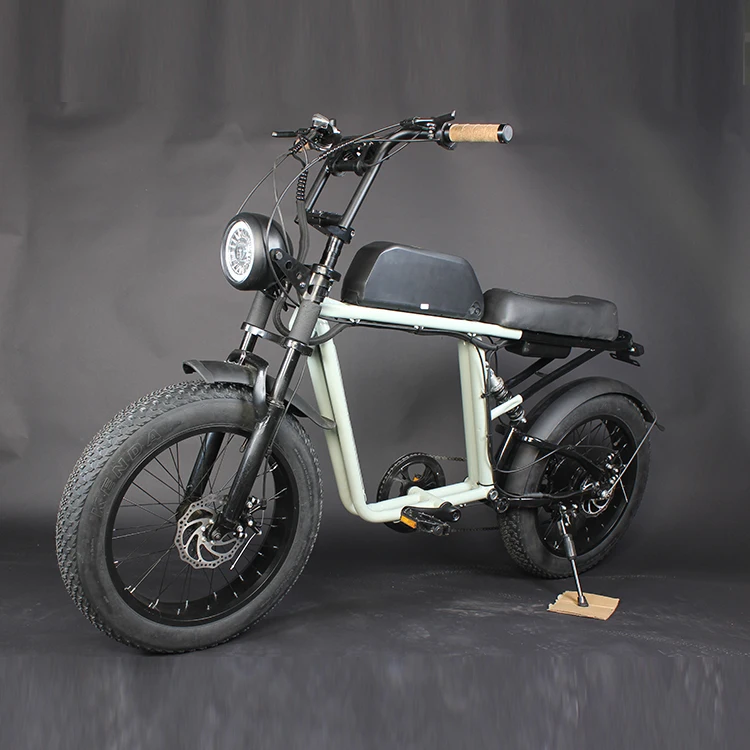 20 Inch Cheap Free Shipping 1000 Watt Yuanjian Retro Fat Wheel Motor Moped With Pedals E Bikes  Electric Bicycle