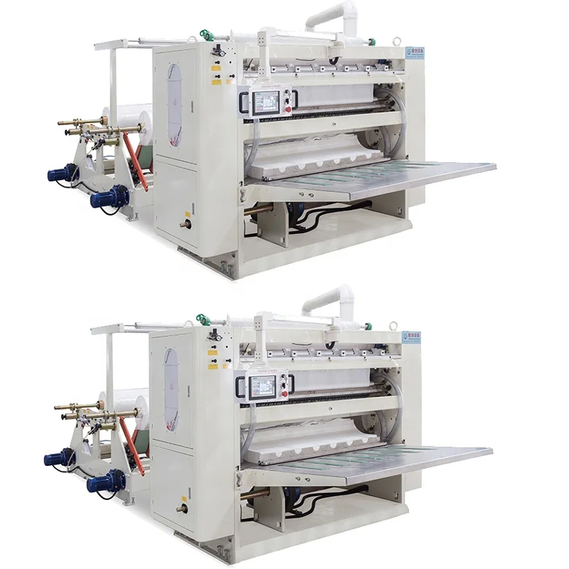 2/3/4/5/6/7 Line  Steel To Rubber/Steel Embossing V Fold Soft Facial Tissue Paper Folding Machine