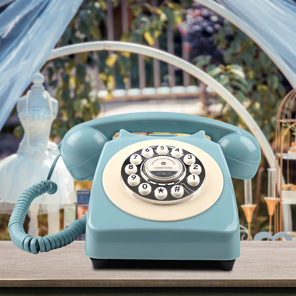 Modern Guestbook Telephone Audio Guest Book Phone Blue Red Yellow Wedding Audio-guest-book  Audio Guest Book Phone