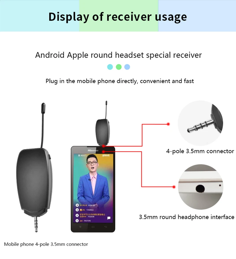 Uhf Wireless Dual Lavalier Microphone Lightning Mobile Microfono