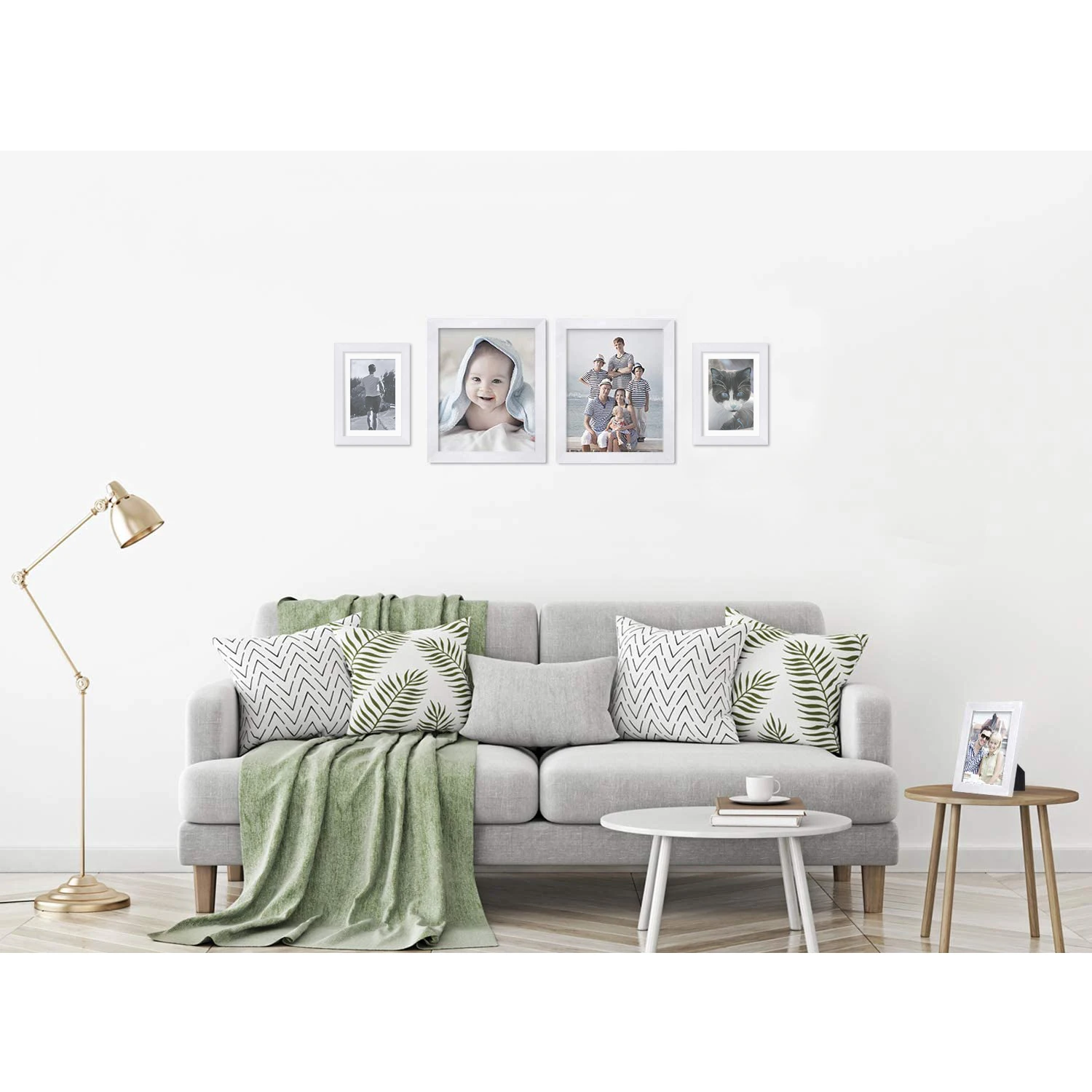 High Quality Family Decor Plastic 5X7 White Photo Frame Customized Wall Hanging Picture Frame