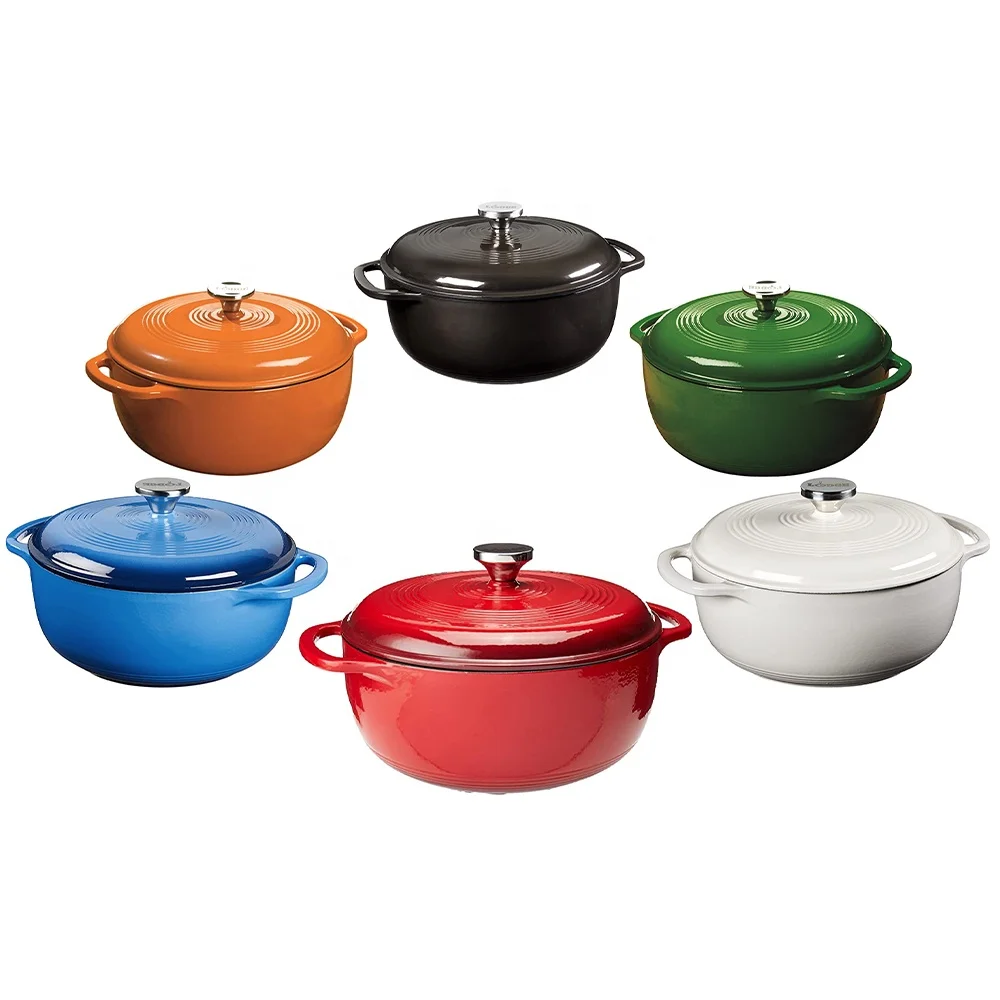 Wholesale High Quality Deep Enamel Cast Iron Casserole Stewed Cooking Pot Dutch Oven