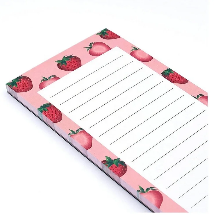 custom made magnetic shopping list pad for fridge