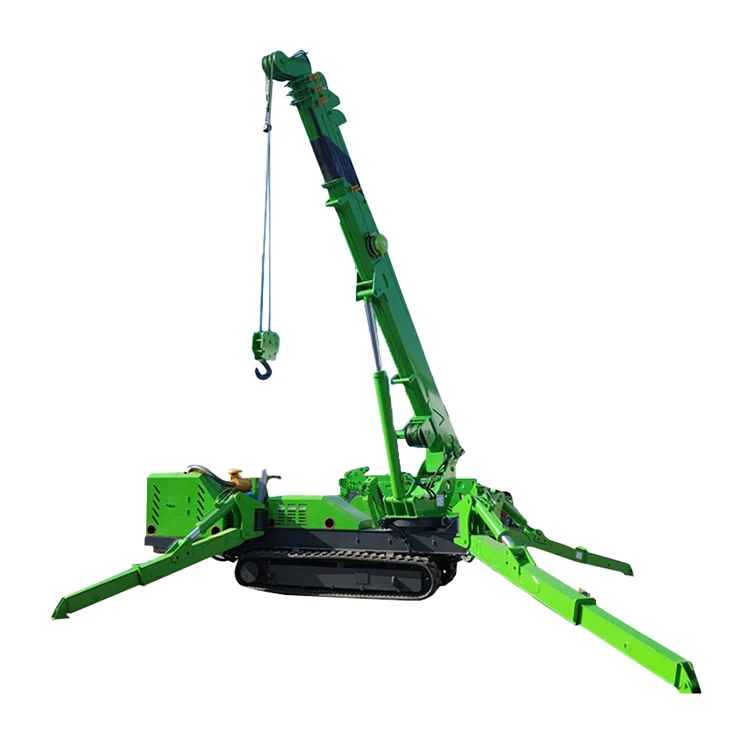 High Loading Capacity 3/5/8 Tons Hydraulic Spider Crane Small Telescopic Spider Crawler Crane