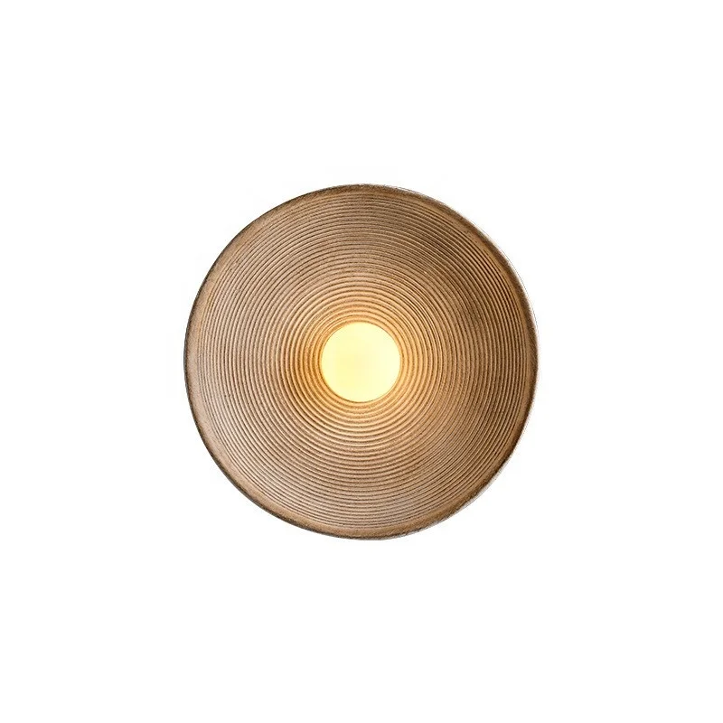 Wholesale in Stock Nordic Modern Simple Style Decorative Resin Wall Sconce Lamp Indoor Home Decor Round Glass Wall Light Fixture