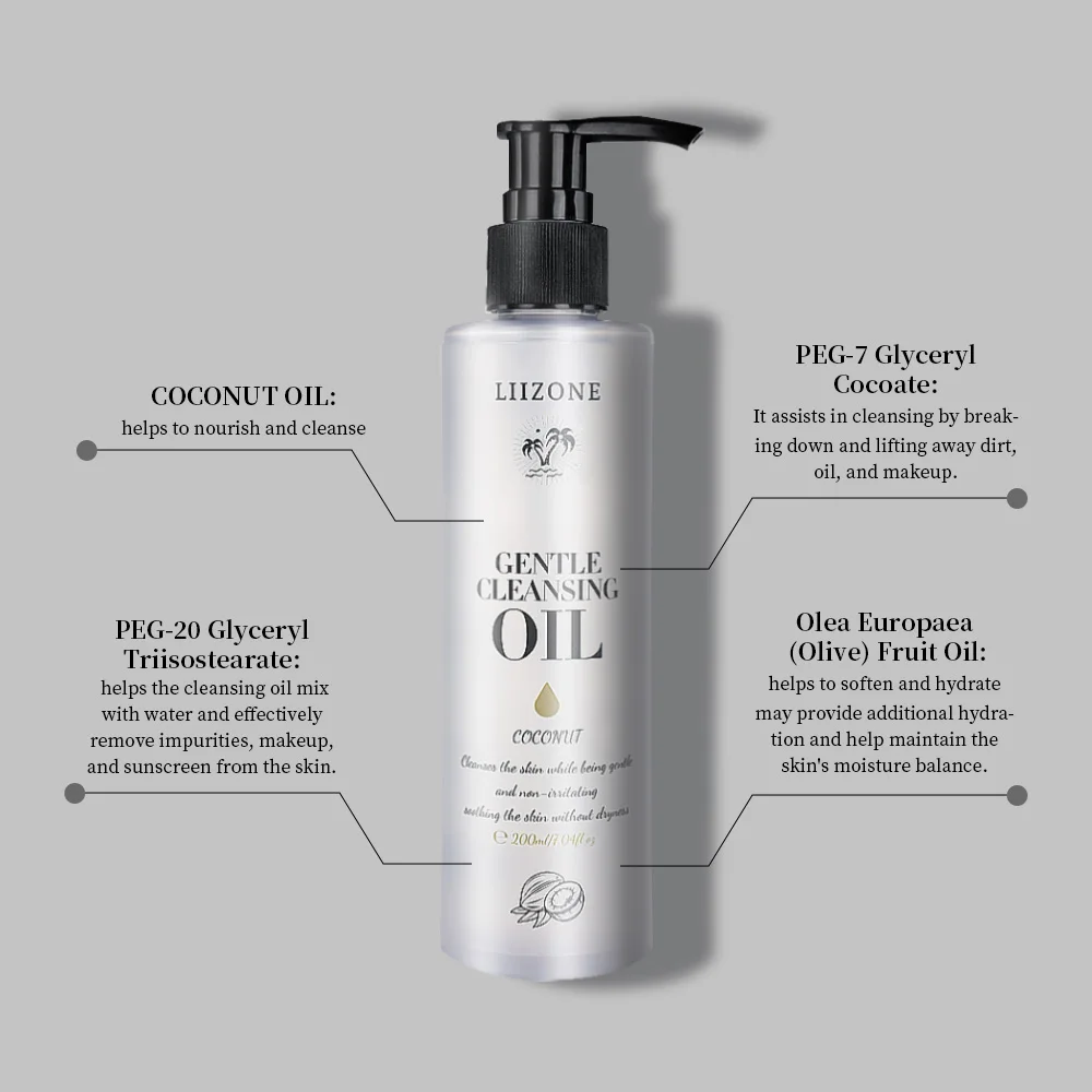 Private Label Facial Cleanser Blackhead Nourishing Melting Daily Makeup Removal With COCONUT Cleansing Oil Pure Cleansing Oil