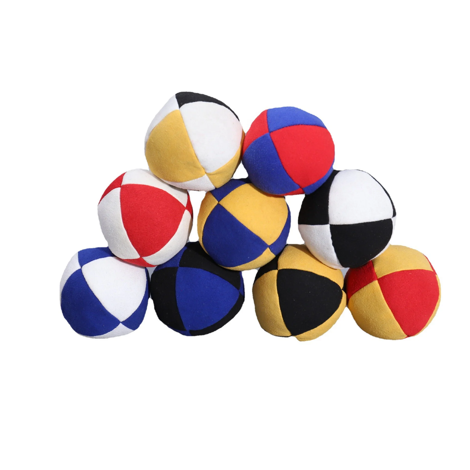 Hacky Sack Handmade of Synthetic Suede and Filled Custom Logo Colors Panels Fill Footbag
