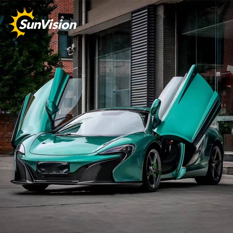 Grey Super bright metal car wrap film color wrapping film chrome vinyl wrap for car