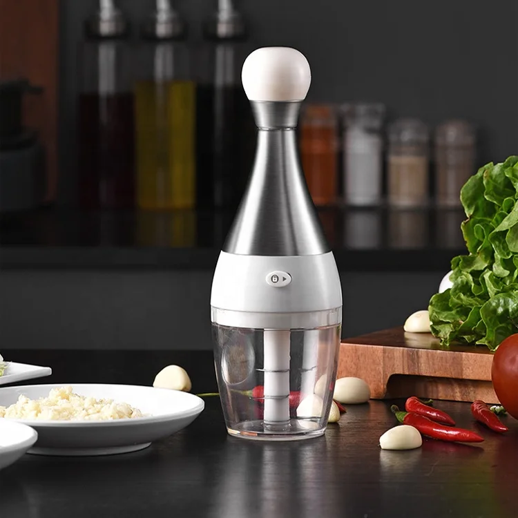 Factory custom Manual Mini Vegetable Ginger Food chopper Shape Bowling Garlic Chopper