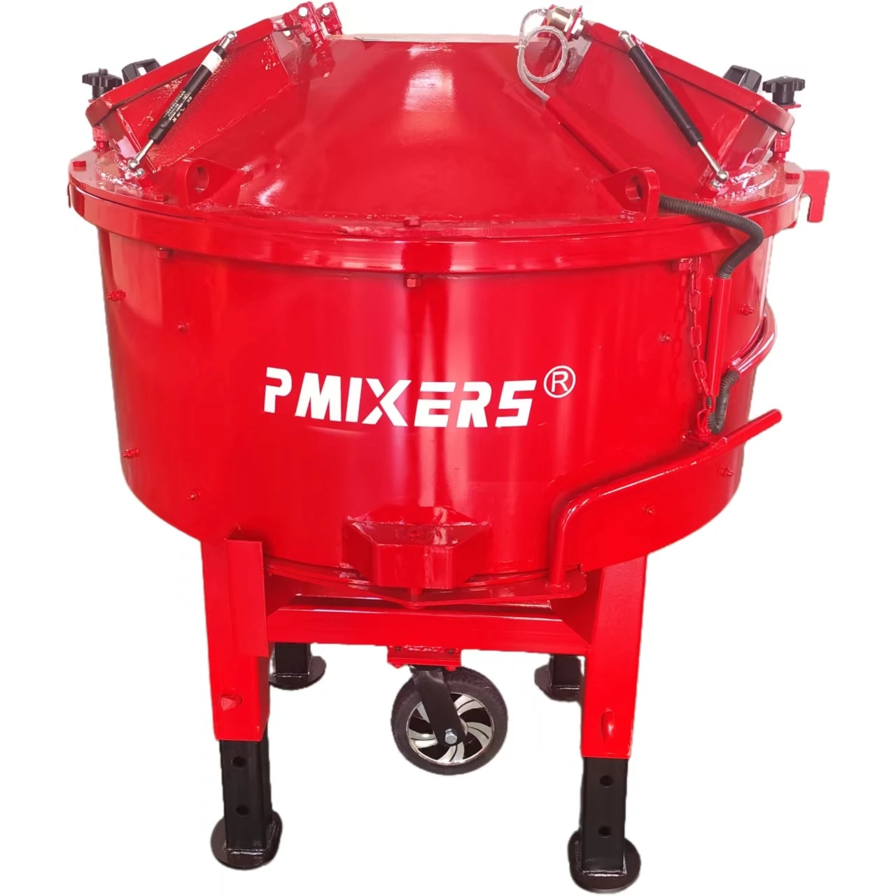 250 L Construction Site Dedicated Flat Mouth Mixer Vertical Cement Mortar Mixer Fire-Resistant Material Wheel Mill Mixer