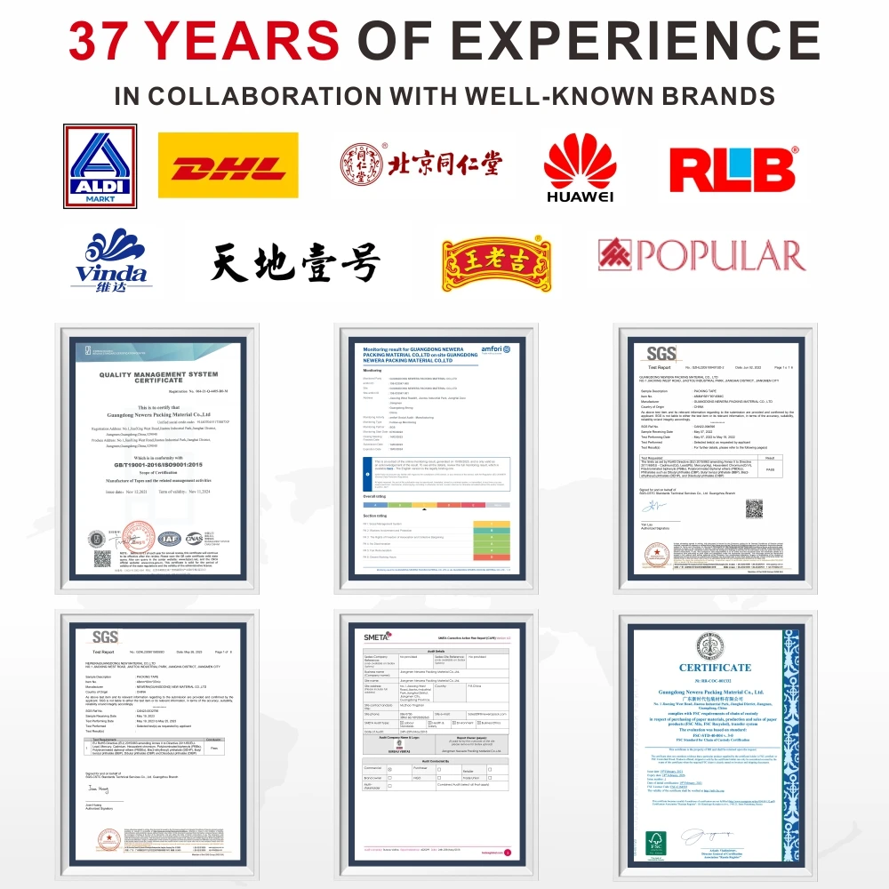 Custom Length Transparent 60m 100m Packing Tape Clear Tape Roll