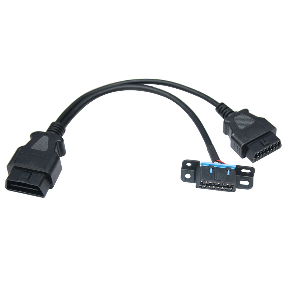 Vehicle OBD2 Male to Female Adapter OBD 2 16Pin Y Splitter Adapter Diagnostic Extension Cable For Buick GM Chrysler Chevrolet