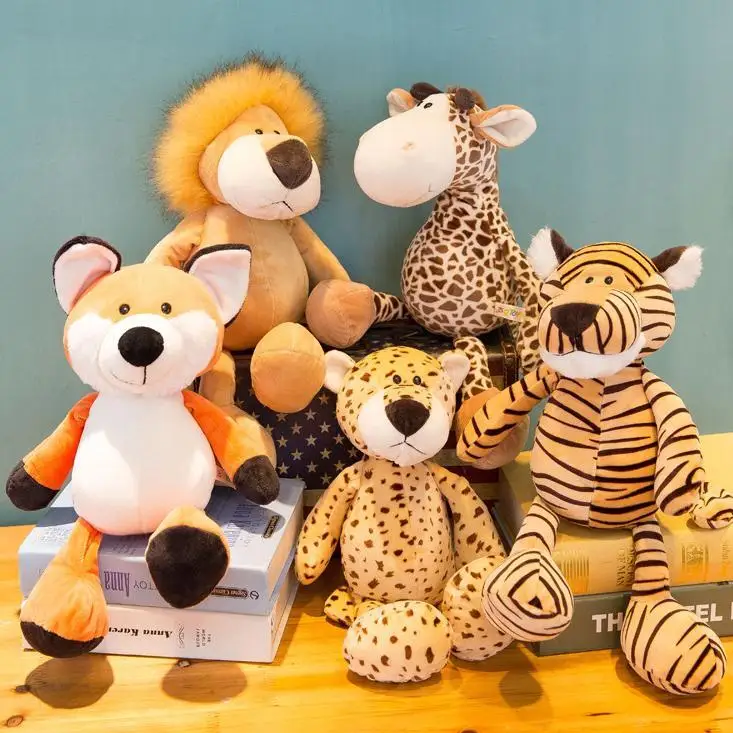 Cartoon Tiger Stuffed Animals Children Gifts Cute Plush Zoo Animal Toys for Kids