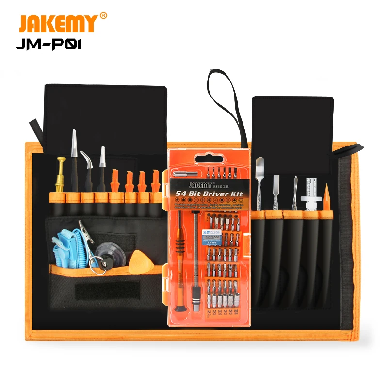 
JAKEMY Wholesale 74 in 1 Professional Electronic Repair Toolkit Portable Screwdriver Set for Electronic DIY Repair 